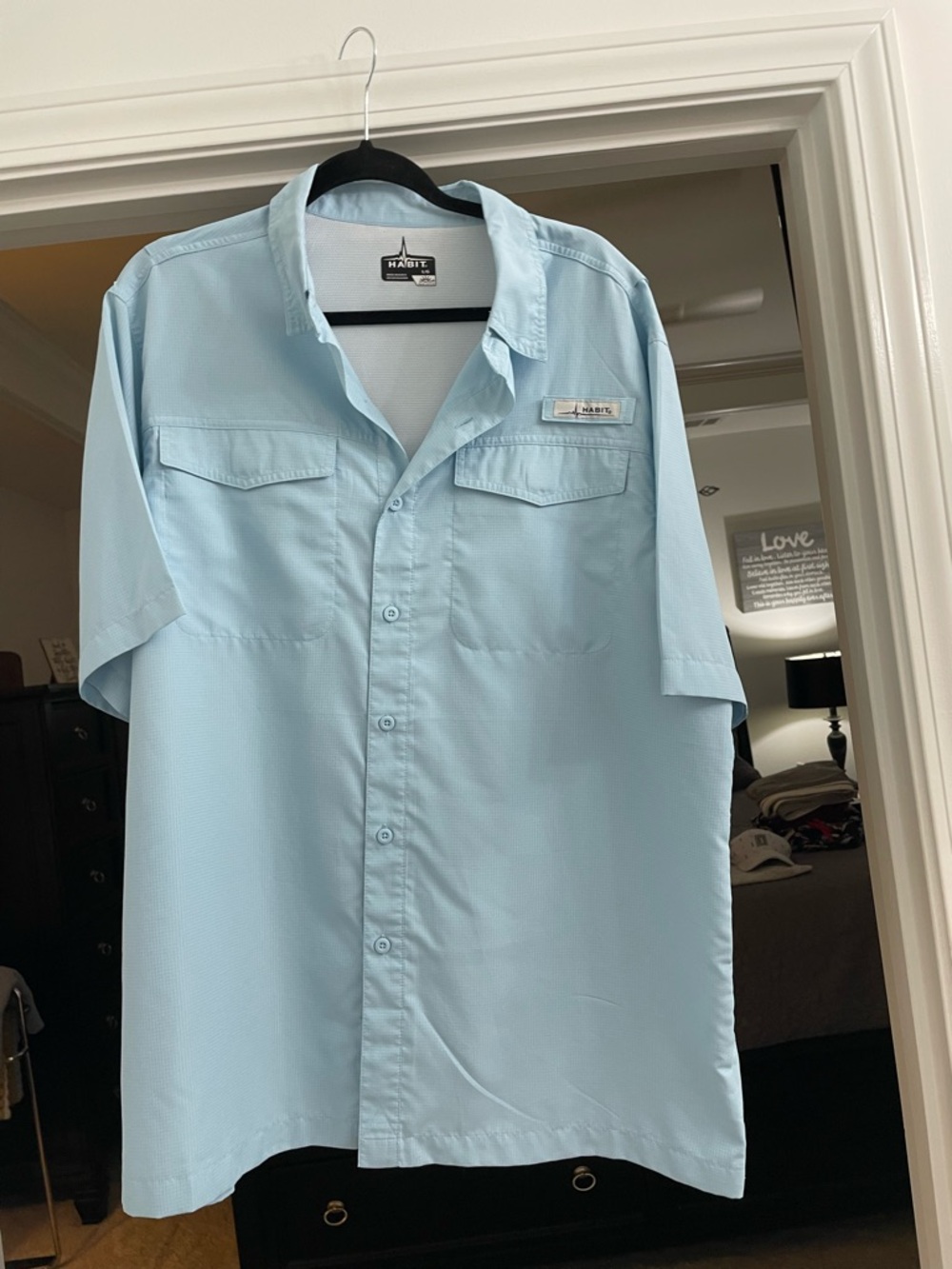 Habit Light Blue Short-Sleeve Button Down Shirt